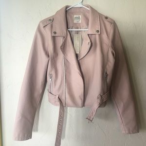 Rose pink leather jacket (Tags still attached)